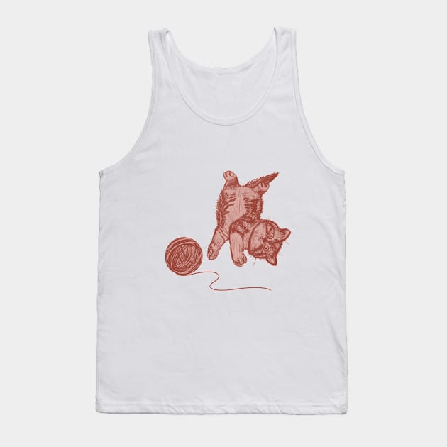 Little cute playing kitty Tank Top by Nastya Li